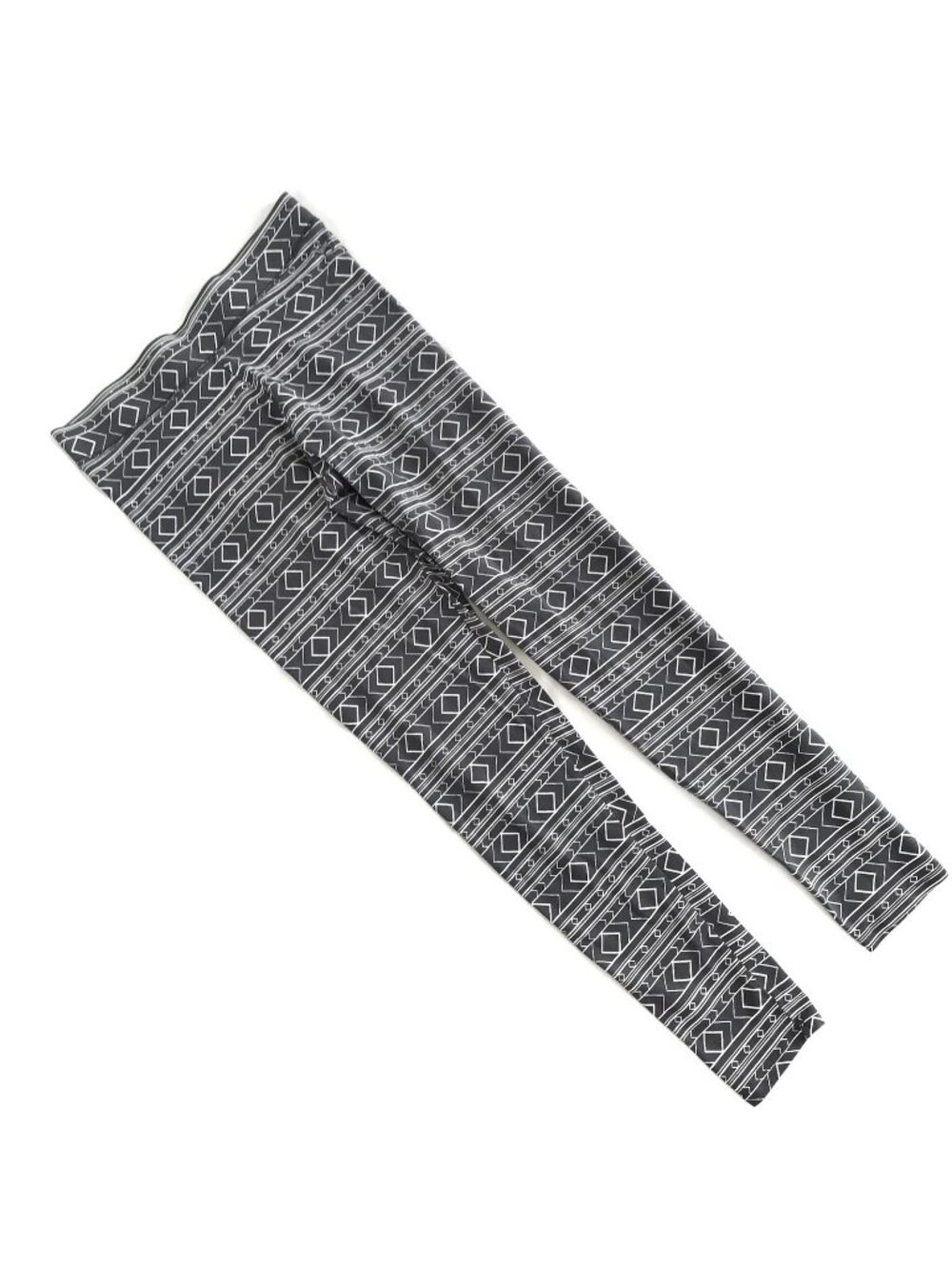 PINK Victoria's Secret VS Small Gray White Cotton Geometric Dog Stretch Leggings - Picture 2 of 11